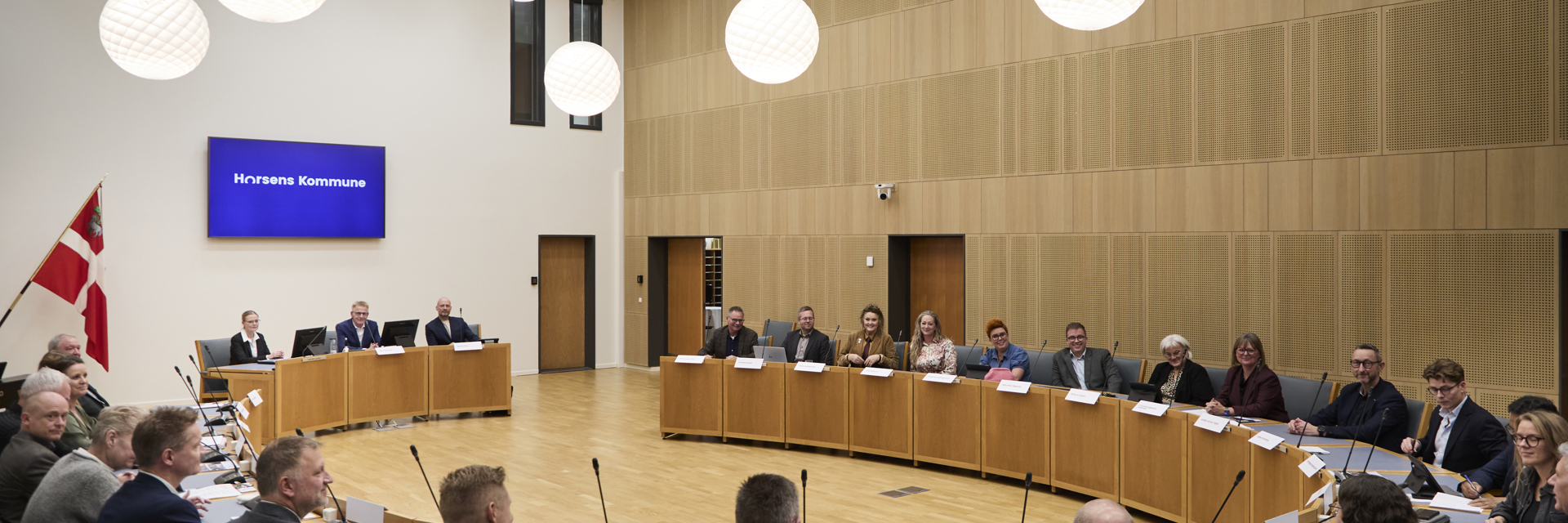 Byrådssalen på Rådhuset i Horsens Kommune